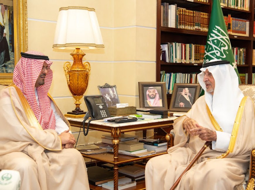 الأمير خالد الفيصل يستقبل نائبه الأمير سعود بن مشعل